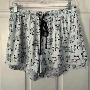 Cute Dog Print Pajama Shorts